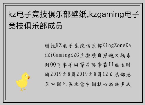 kz电子竞技俱乐部壁纸,kzgaming电子竞技俱乐部成员